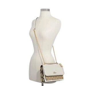 Coach Elegant White and Tan Crossbody Bag
